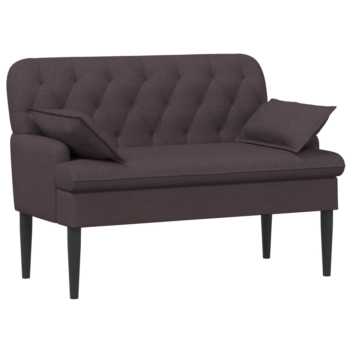 Lænestol med knap tufting Mørk Brun 111 x 68 x 80 cm Stof