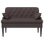 Lænestol med knap tufting Mørk Brun 111 x 68 x 80 cm Stof
