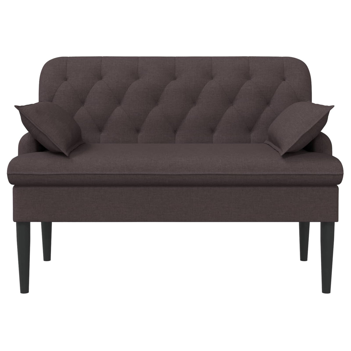 Lænestol med knap tufting Mørk Brun 111 x 68 x 80 cm Stof