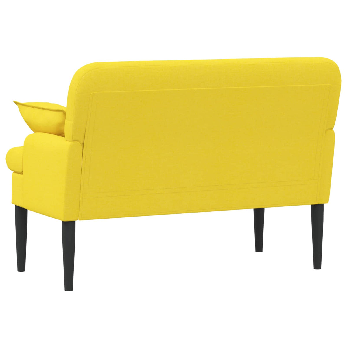 Lænestol med knap tufting Lys Gul 111 x 68 x 80 cm Stof
