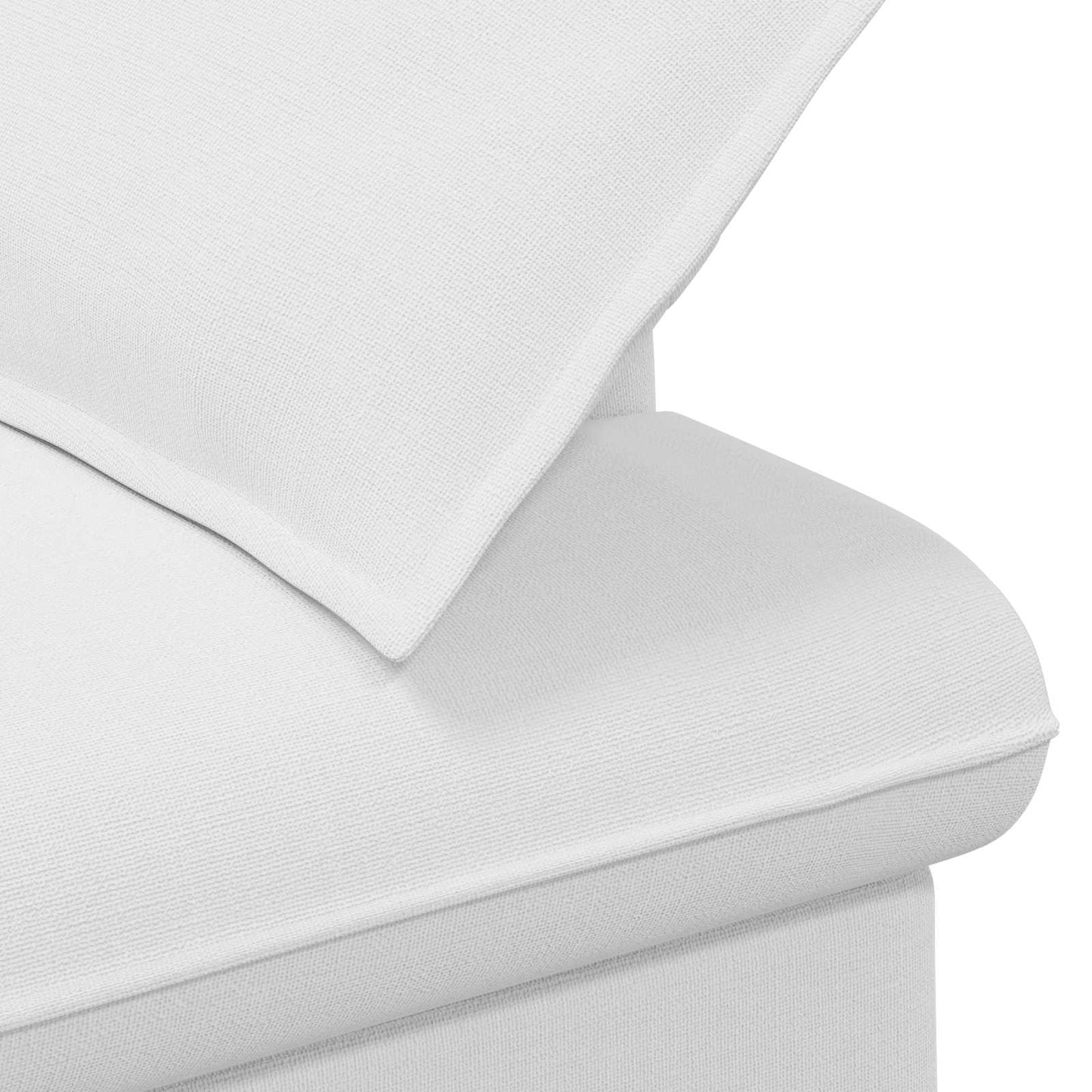 Lænestol med knap tufting Hvid 111 x 68 x 80 cm Stof