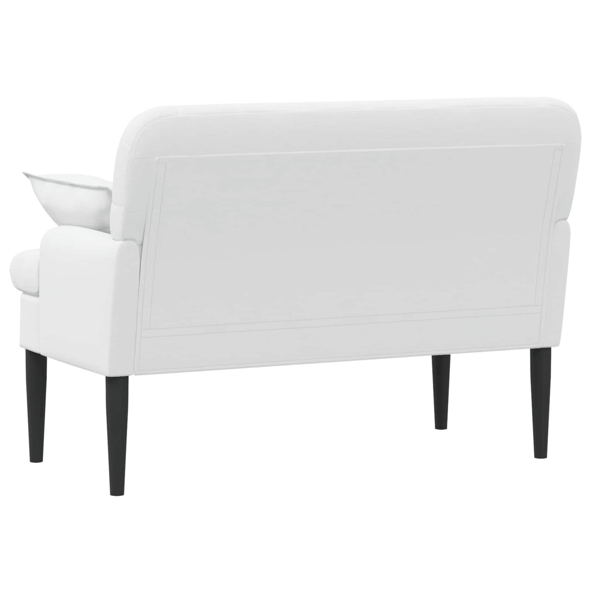 Lænestol med knap tufting Hvid 111 x 68 x 80 cm Stof