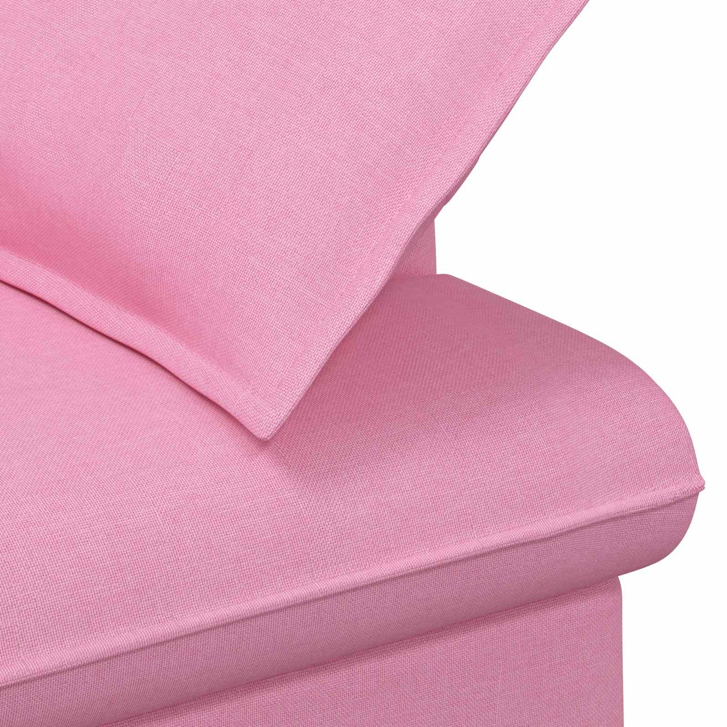 Lænestol med knap tufting Lyserød 111 x 68 x 80 cm Stof