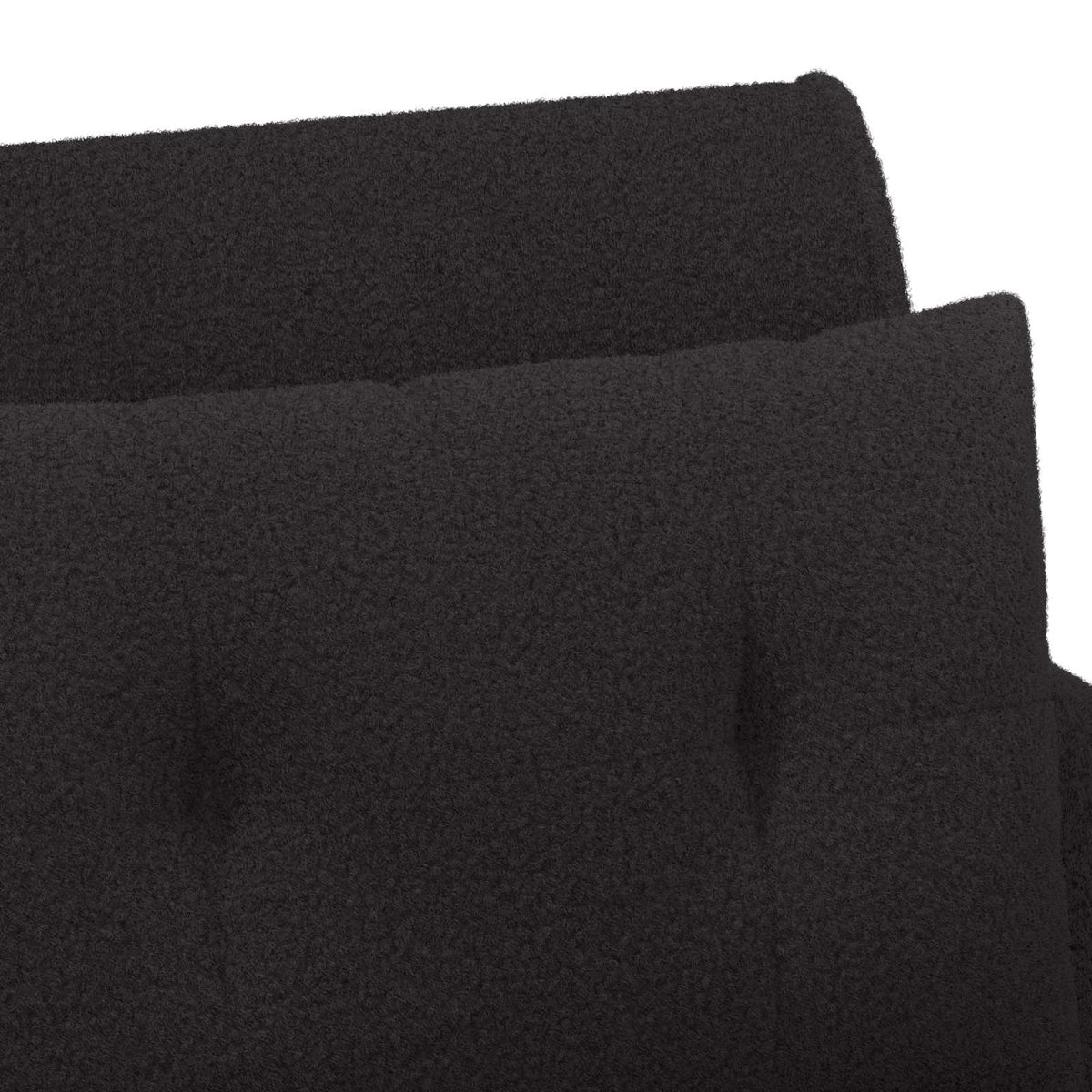 Lænestol med knap tufting Sort 117 x 67 x 77 cm Bouclé