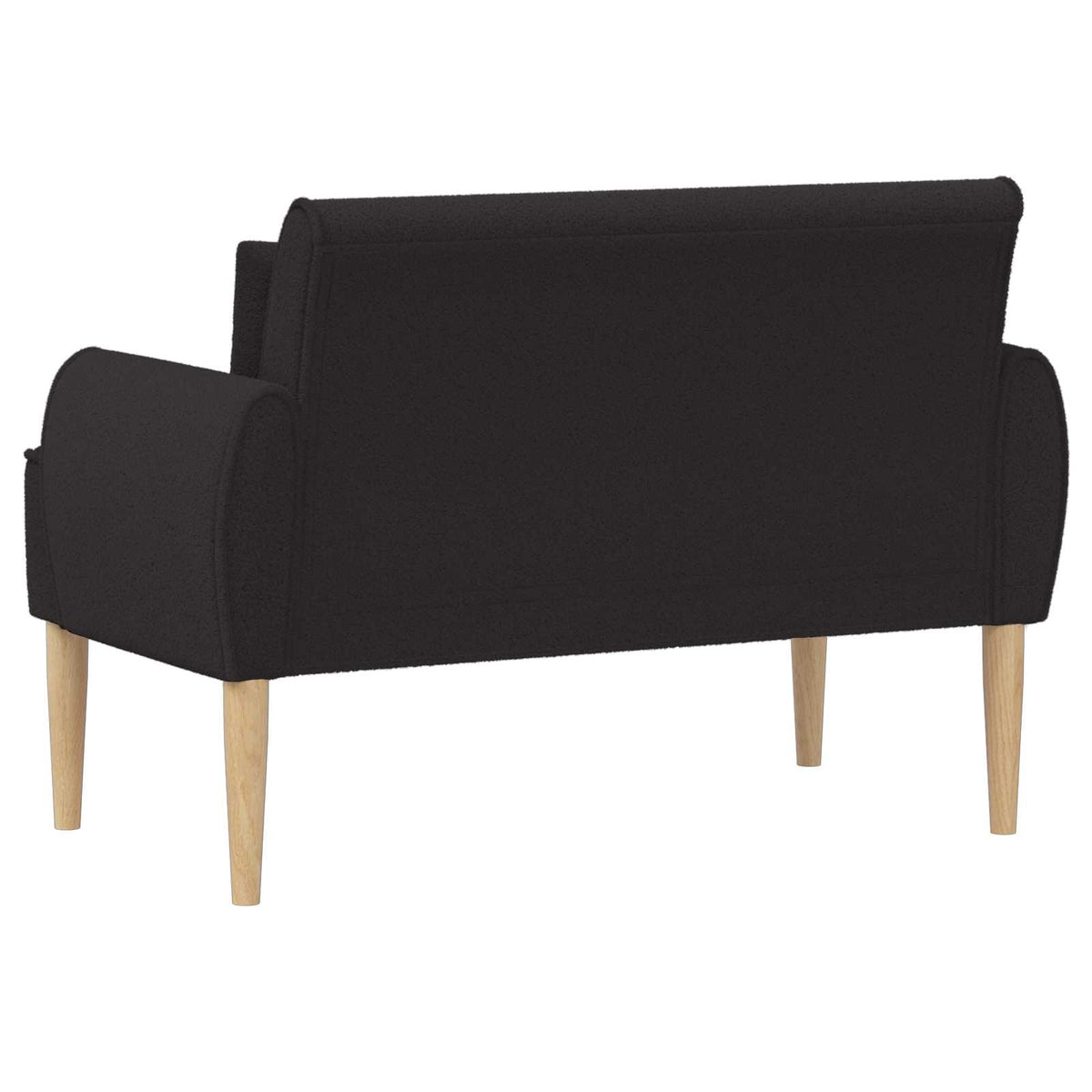 Lænestol med knap tufting Sort 117 x 67 x 77 cm Bouclé