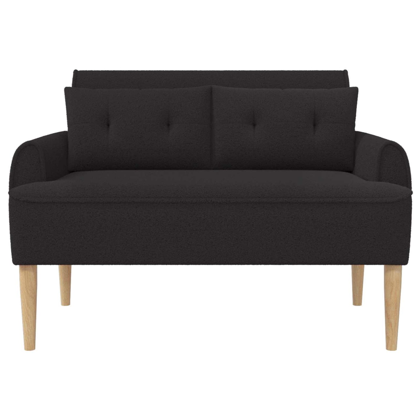 Lænestol med knap tufting Sort 117 x 67 x 77 cm Bouclé