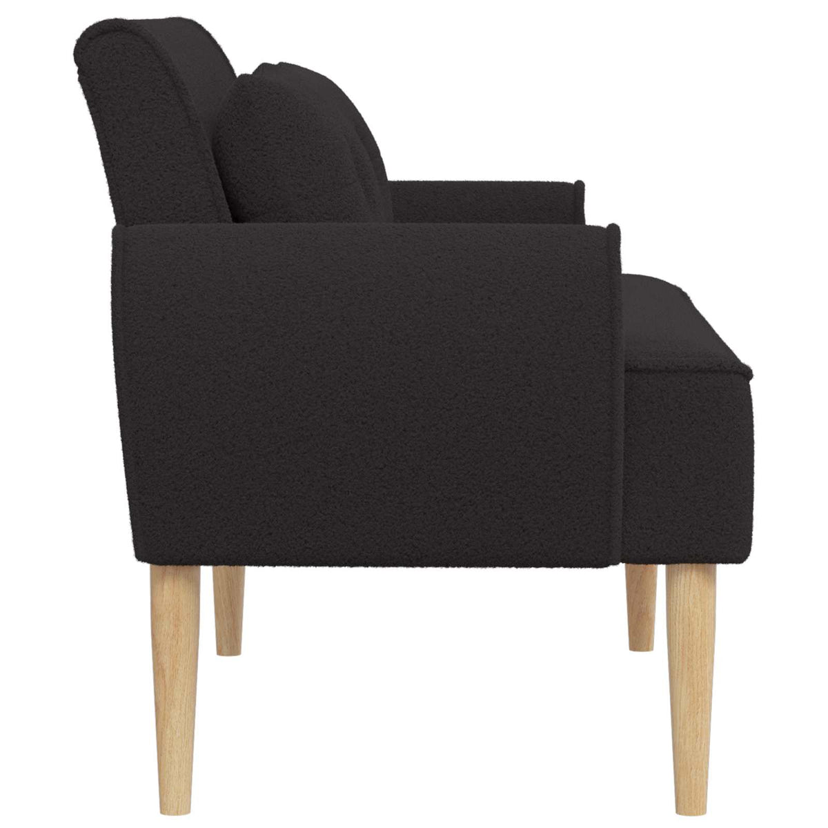 Lænestol med knap tufting Sort 117 x 67 x 77 cm Bouclé