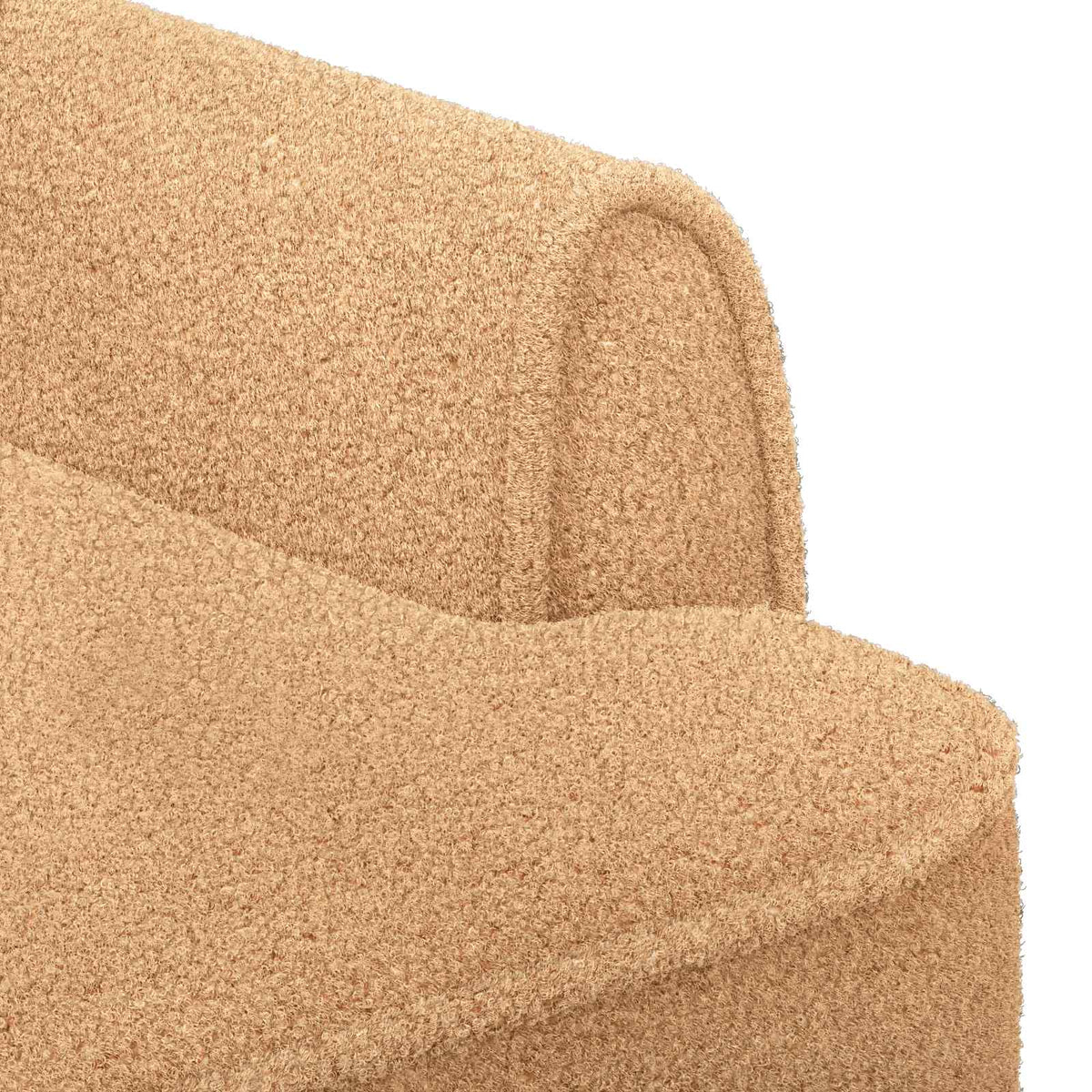 Lænestol med knap tufting Beige 117 x 67 x 77 cm Bouclé