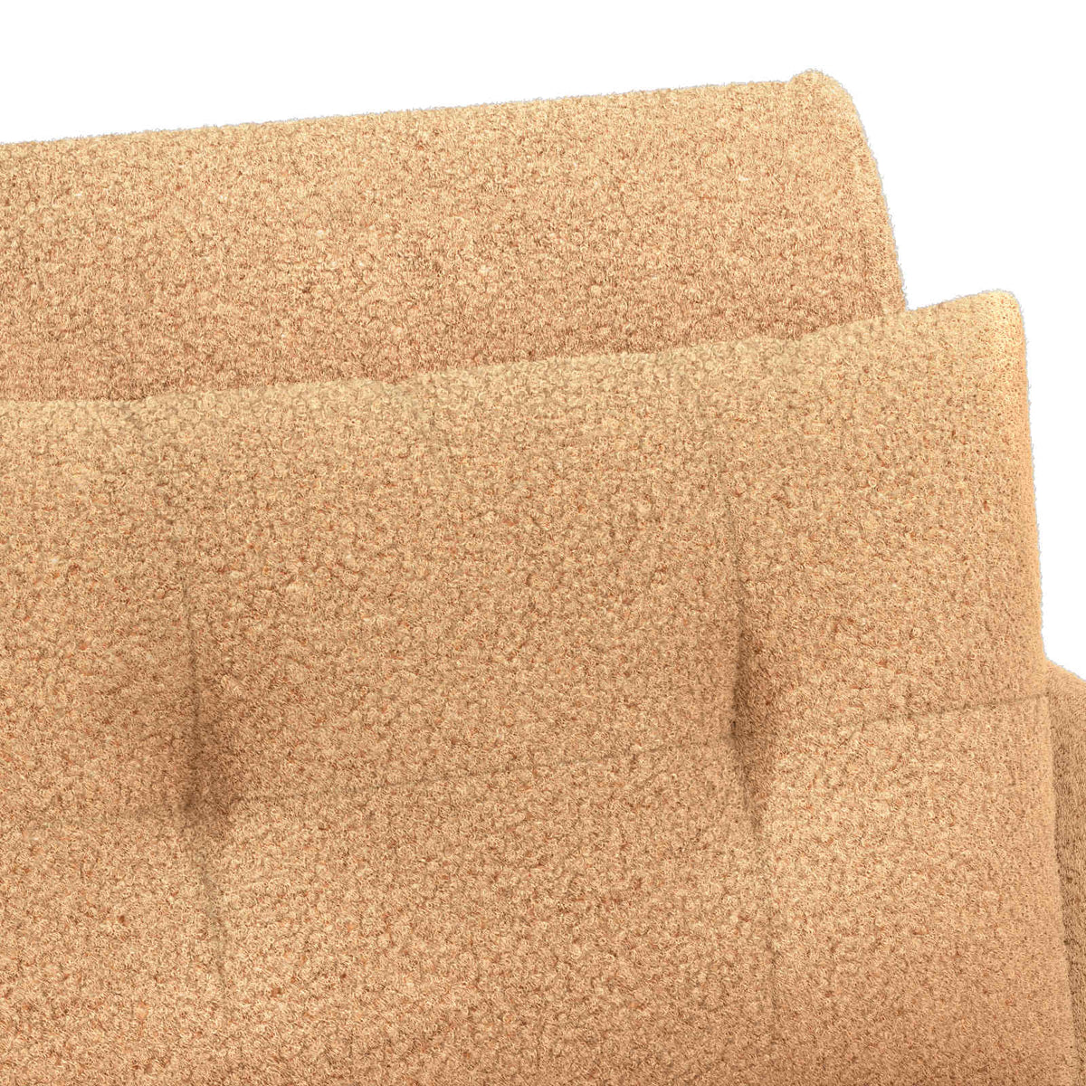 Lænestol med knap tufting Beige 117 x 67 x 77 cm Bouclé