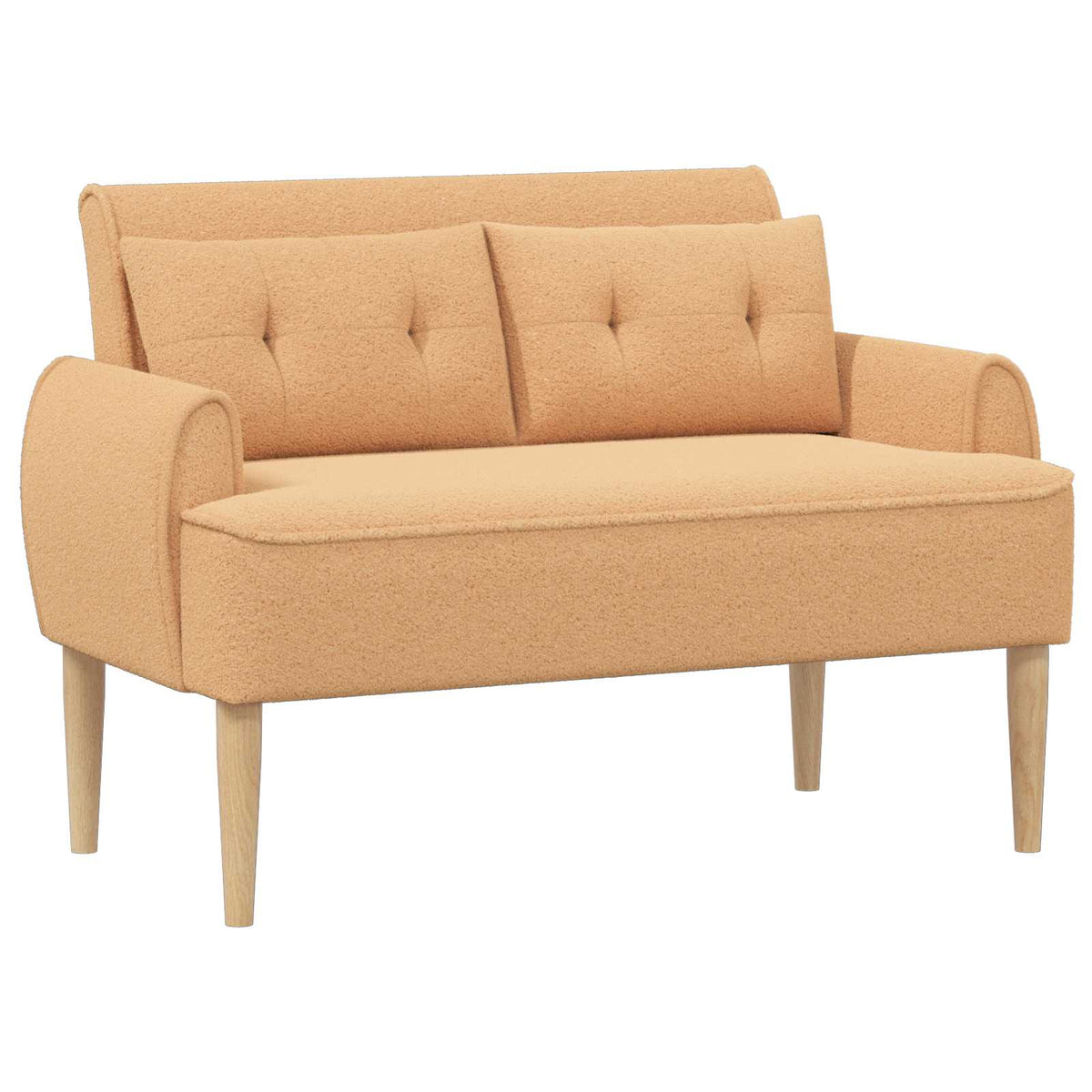 Lænestol med knap tufting Beige 117 x 67 x 77 cm Bouclé