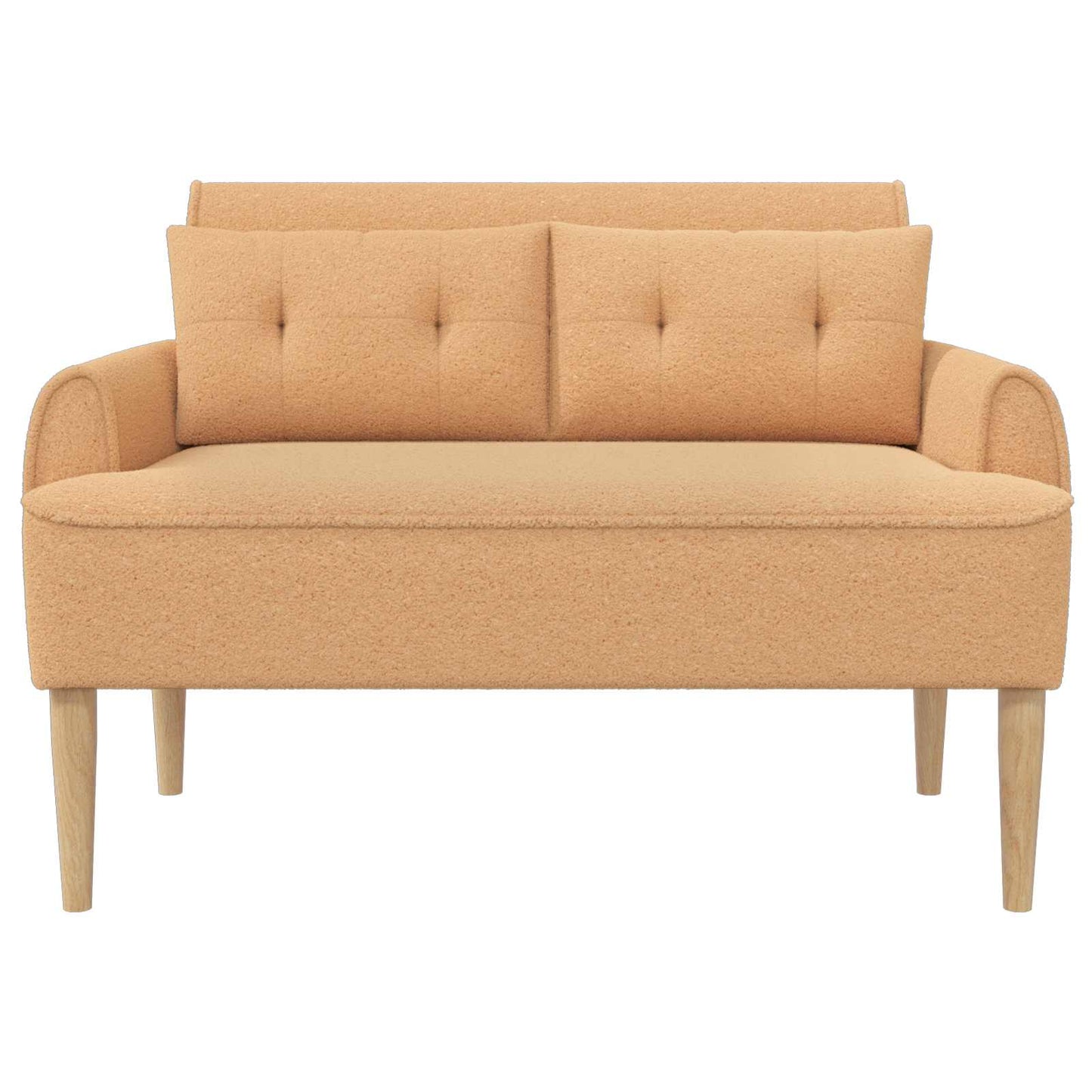 Lænestol med knap tufting Beige 117 x 67 x 77 cm Bouclé