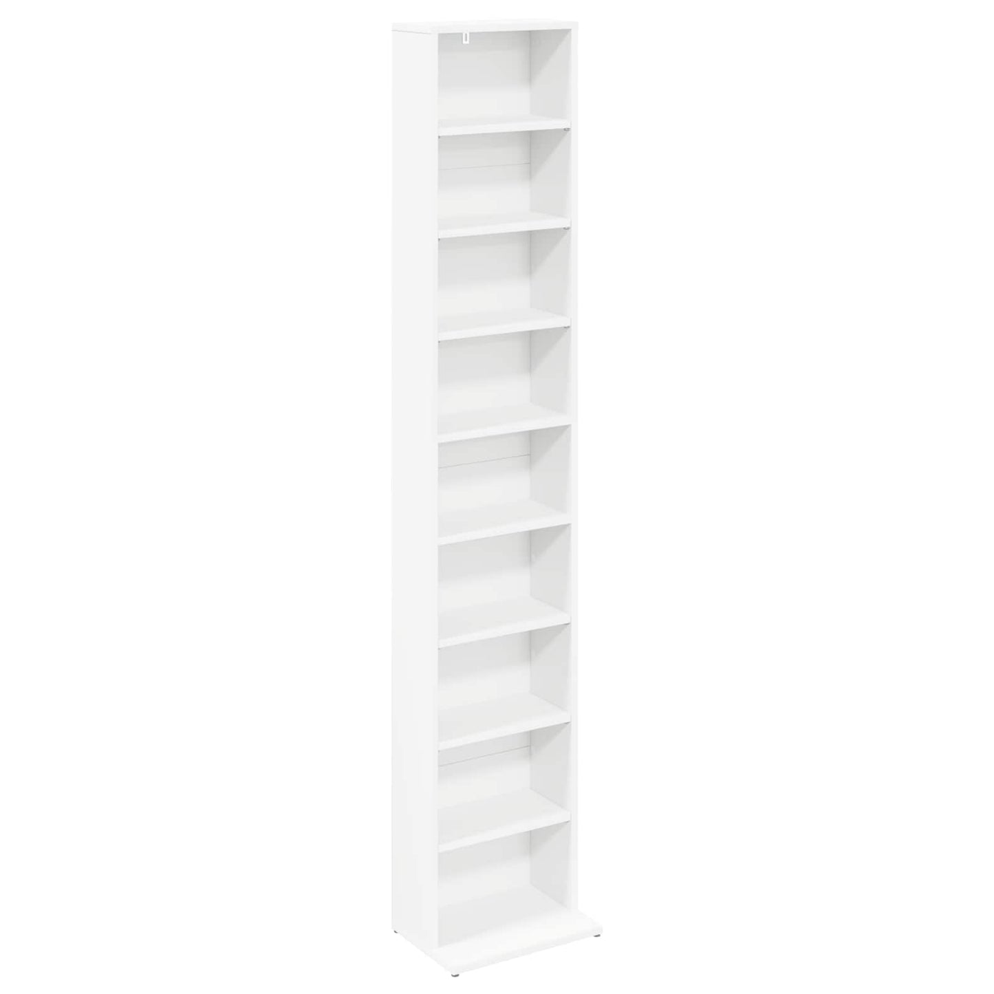 CD Skab 2 stk. Hvid 33 x 23,5 x 175 cm Konstrueret træ