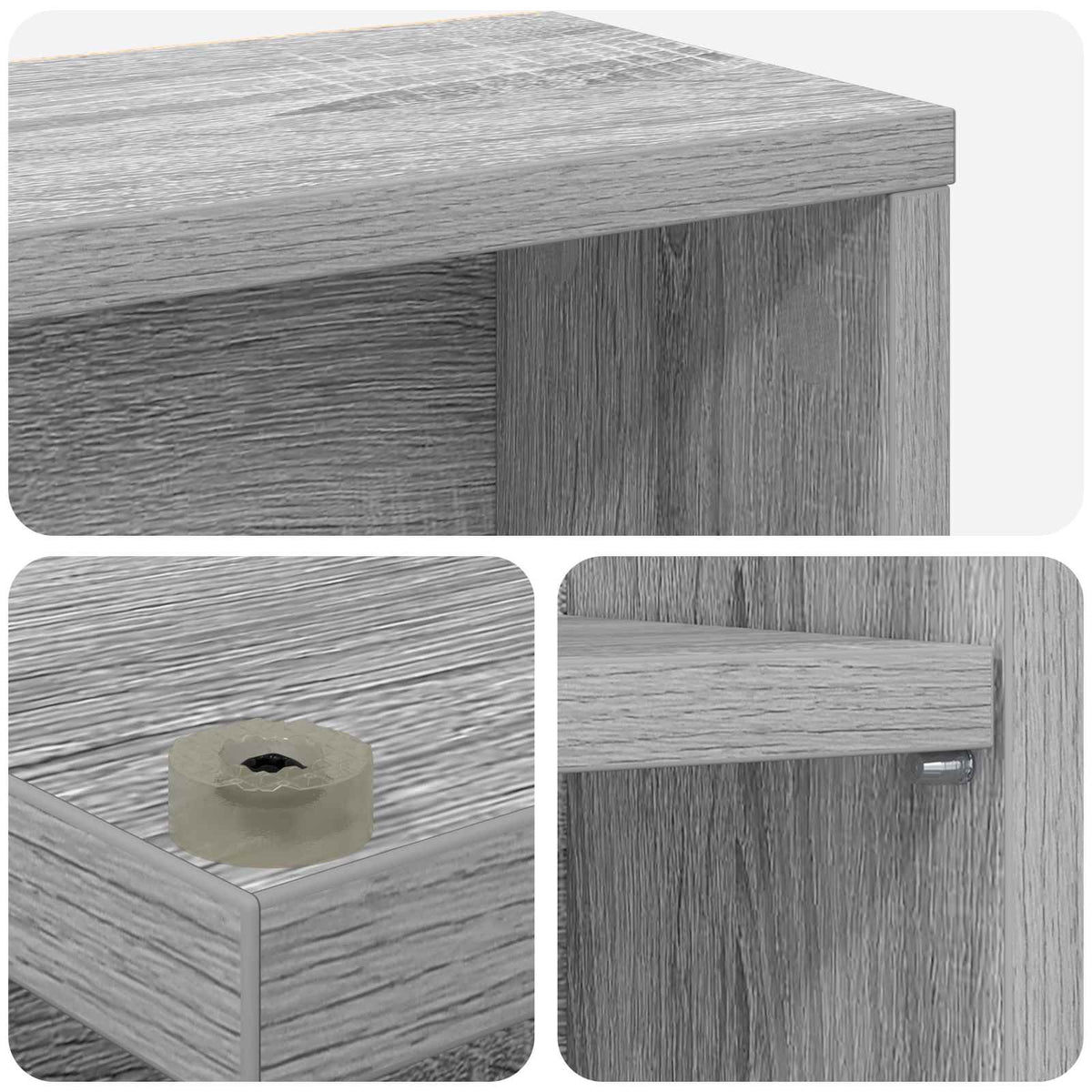 CD Skab Grå Sonoma 33 x 23,5 x 175 cm Konstrueret træ