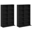 CD Skab 2 stk. Sort eg 65 x 23,5 x 97,5 cm Konstrueret træ