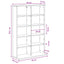 CD Skab Betongrå 65 x 23,5 x 97,5 cm Konstrueret træ