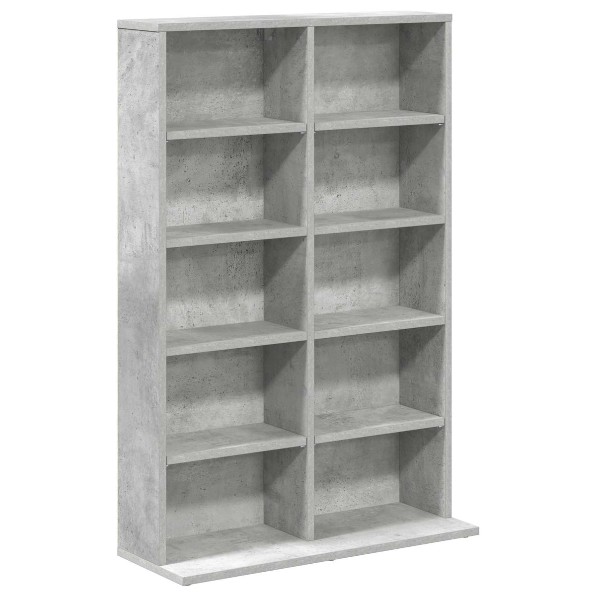 CD Skab 2 stk. Betongrå 65 x 23,5 x 97,5 cm Konstrueret træ