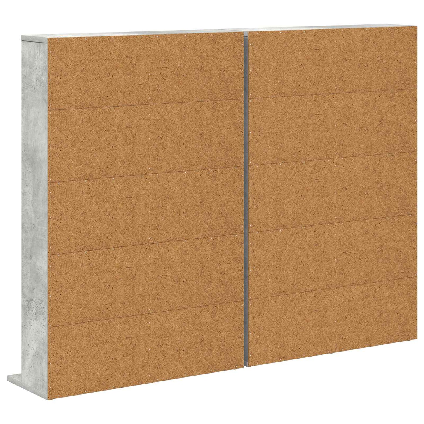 CD Skab 2 stk. Betongrå 65 x 23,5 x 97,5 cm Konstrueret træ