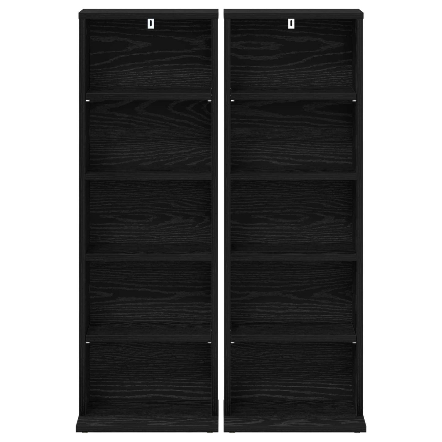 CD Skab 2 stk. Sort eg 33 x 23,5 x 97,5 cm Konstrueret træ