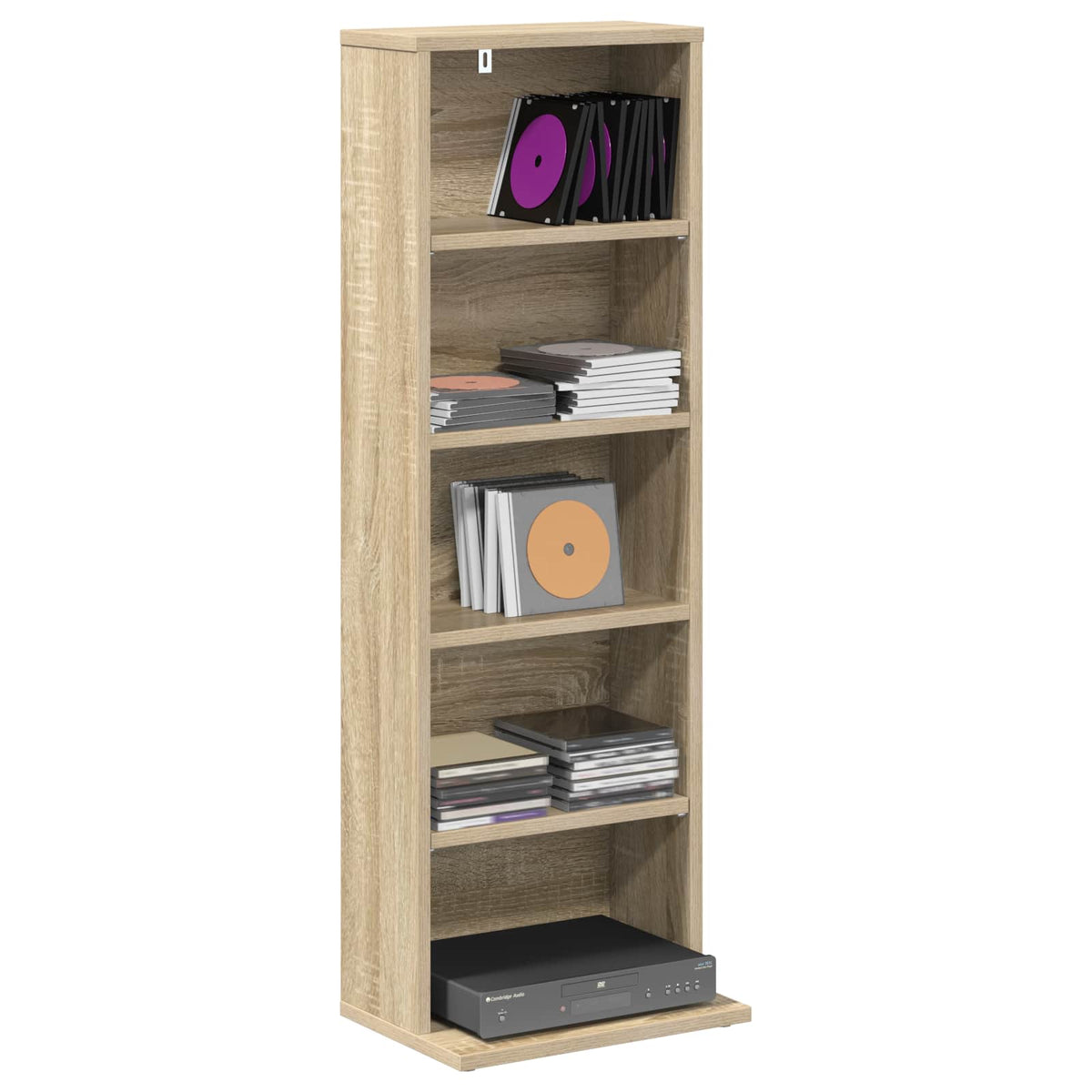 CD Skab Sonoma-eg 33 x 23,5 x 97,5 cm Konstrueret træ