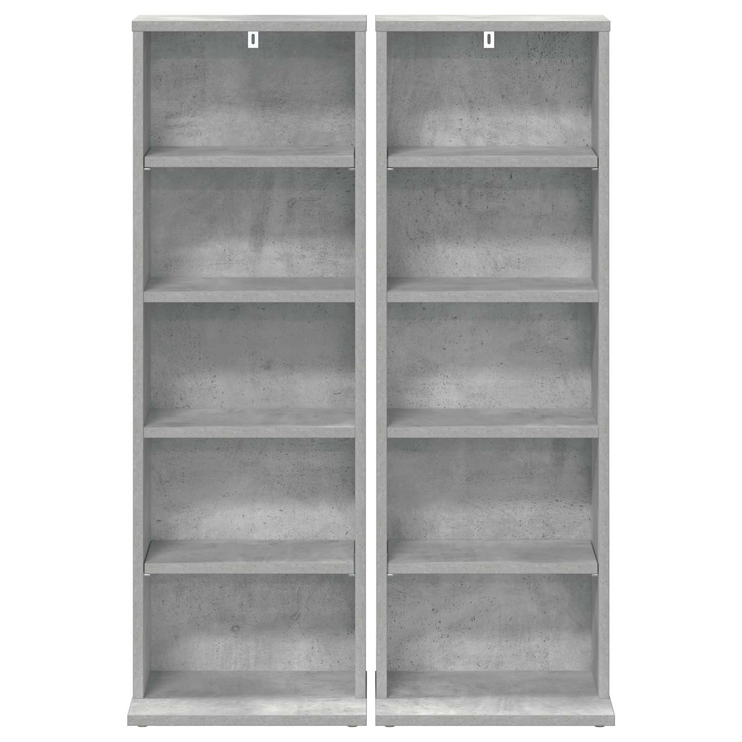 CD Skab 2 stk. Betongrå 33 x 23,5 x 97,5 cm Konstrueret træ