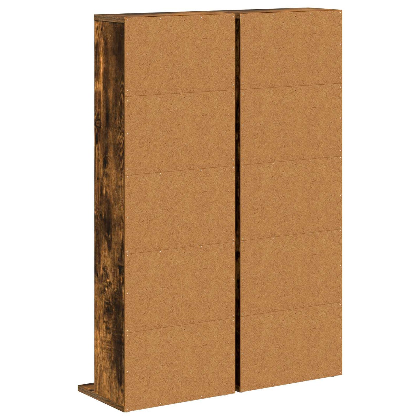 CD Skab 2 stk. Røget eg 33 x 23,5 x 97,5 cm Konstrueret træ