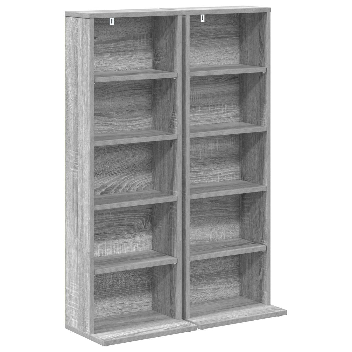 CD Skab 2 stk. Grå Sonoma 33 x 23,5 x 97,5 cm Konstrueret træ