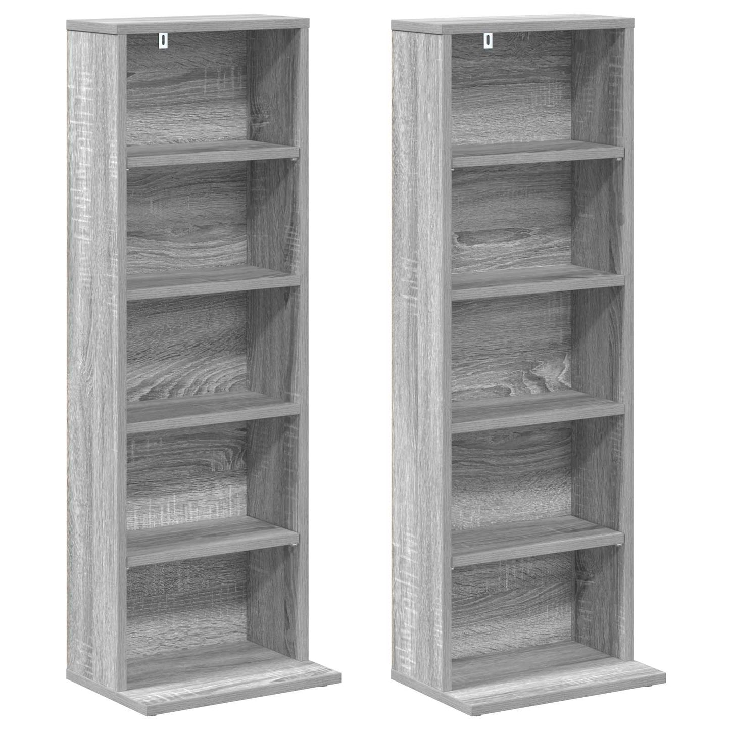 CD Skab 2 stk. Grå Sonoma 33 x 23,5 x 97,5 cm Konstrueret træ