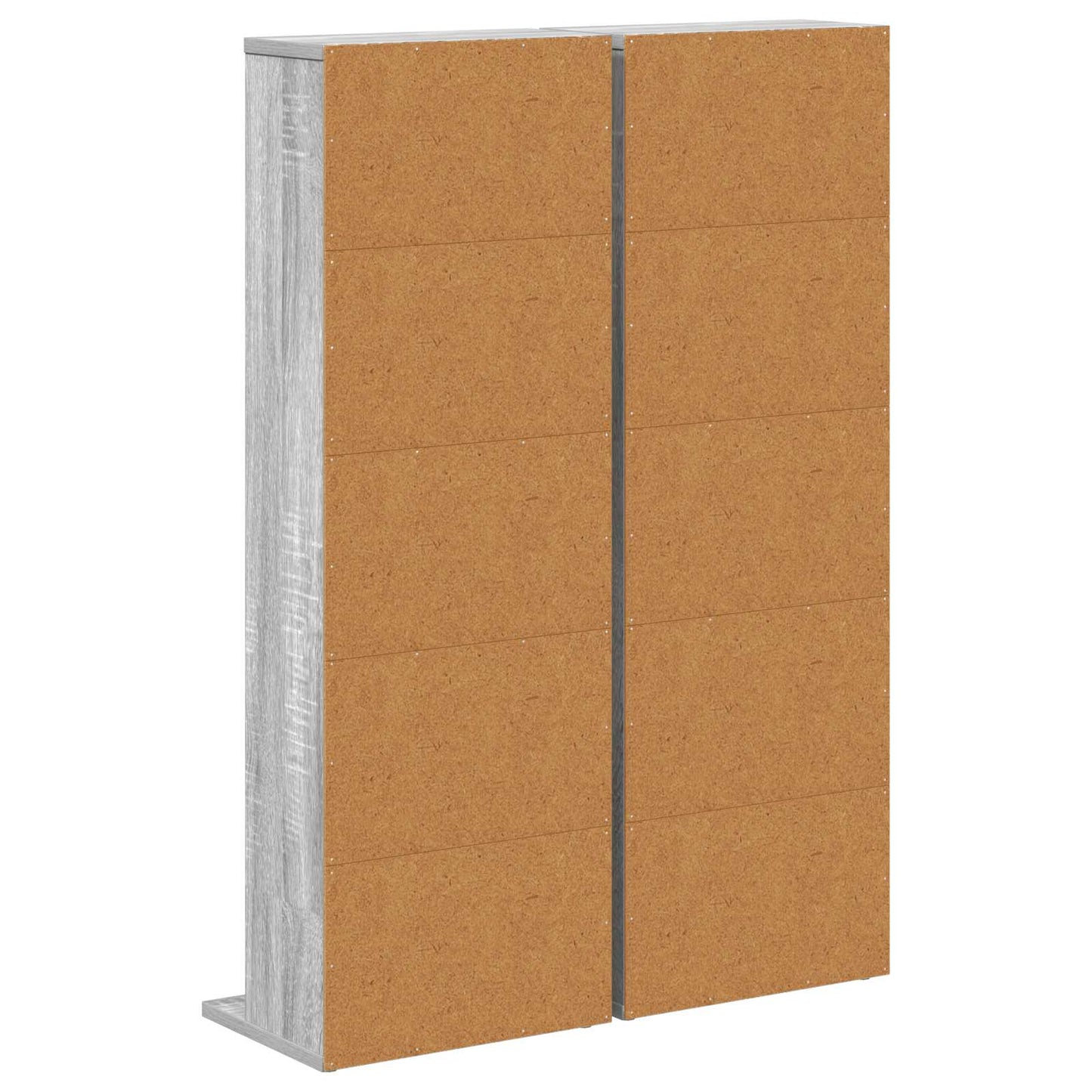 CD Skab 2 stk. Grå Sonoma 33 x 23,5 x 97,5 cm Konstrueret træ