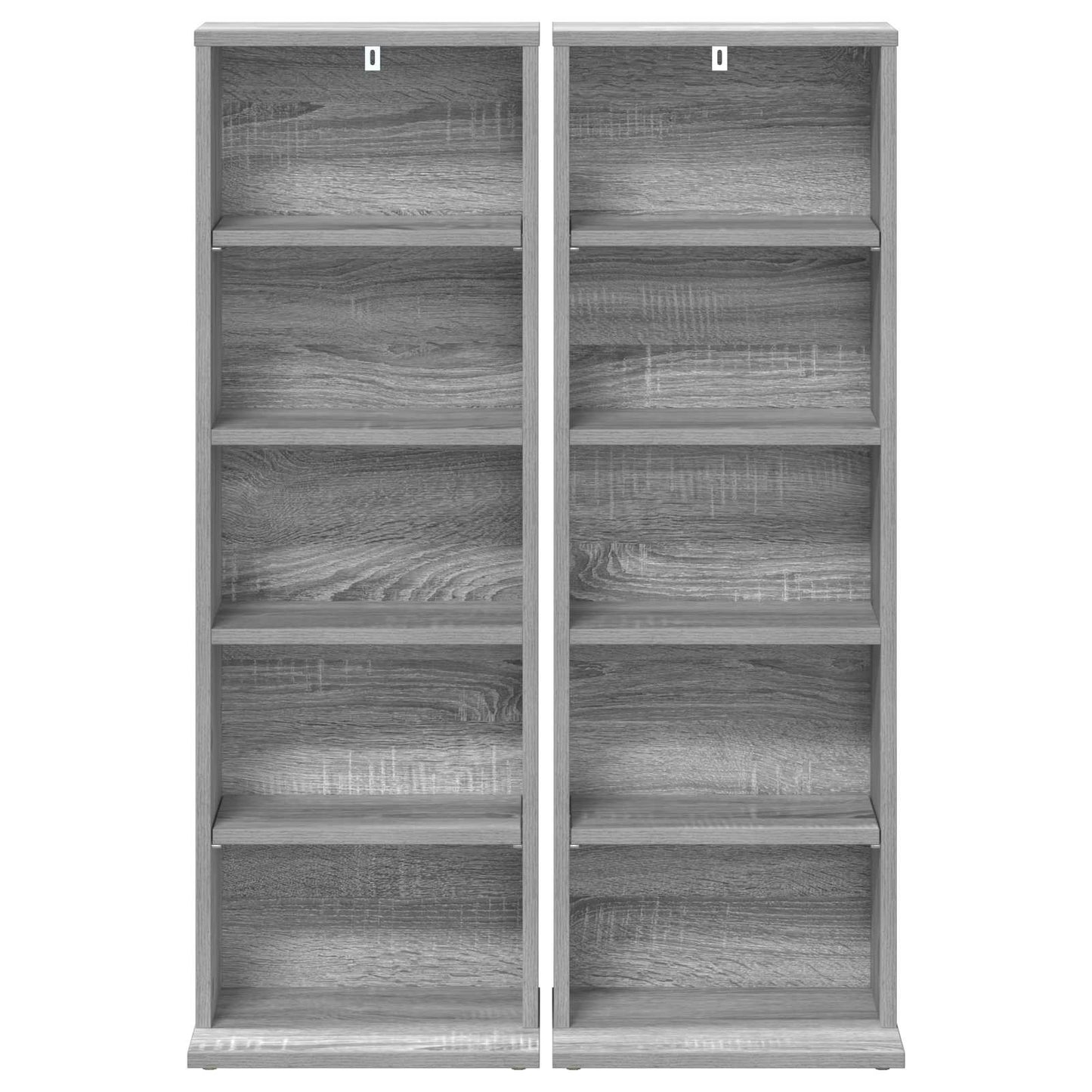 CD Skab 2 stk. Grå Sonoma 33 x 23,5 x 97,5 cm Konstrueret træ