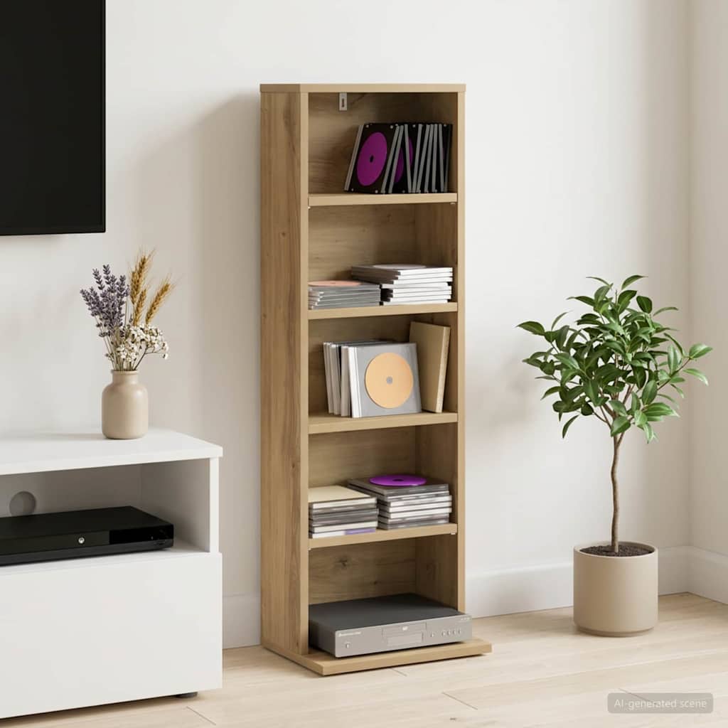 CD Skab Artisan-eg 33 x 23,5 x 97,5 cm Konstrueret træ
