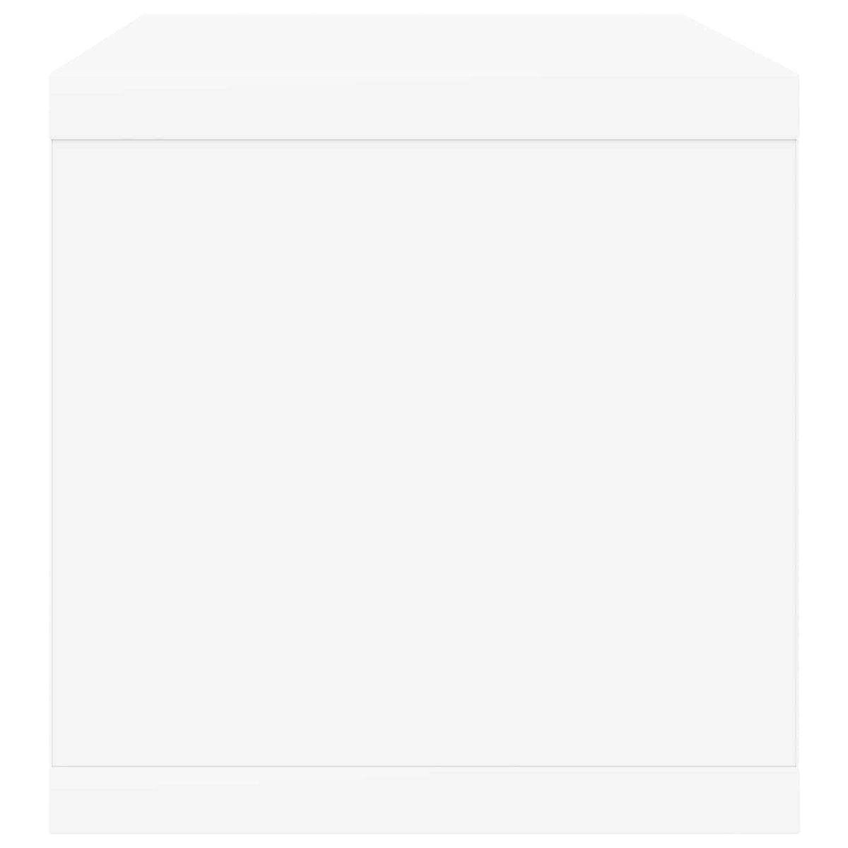 CD Opbevaringsrække Hvid 40 x 17 x 17 cm Konstrueret træ