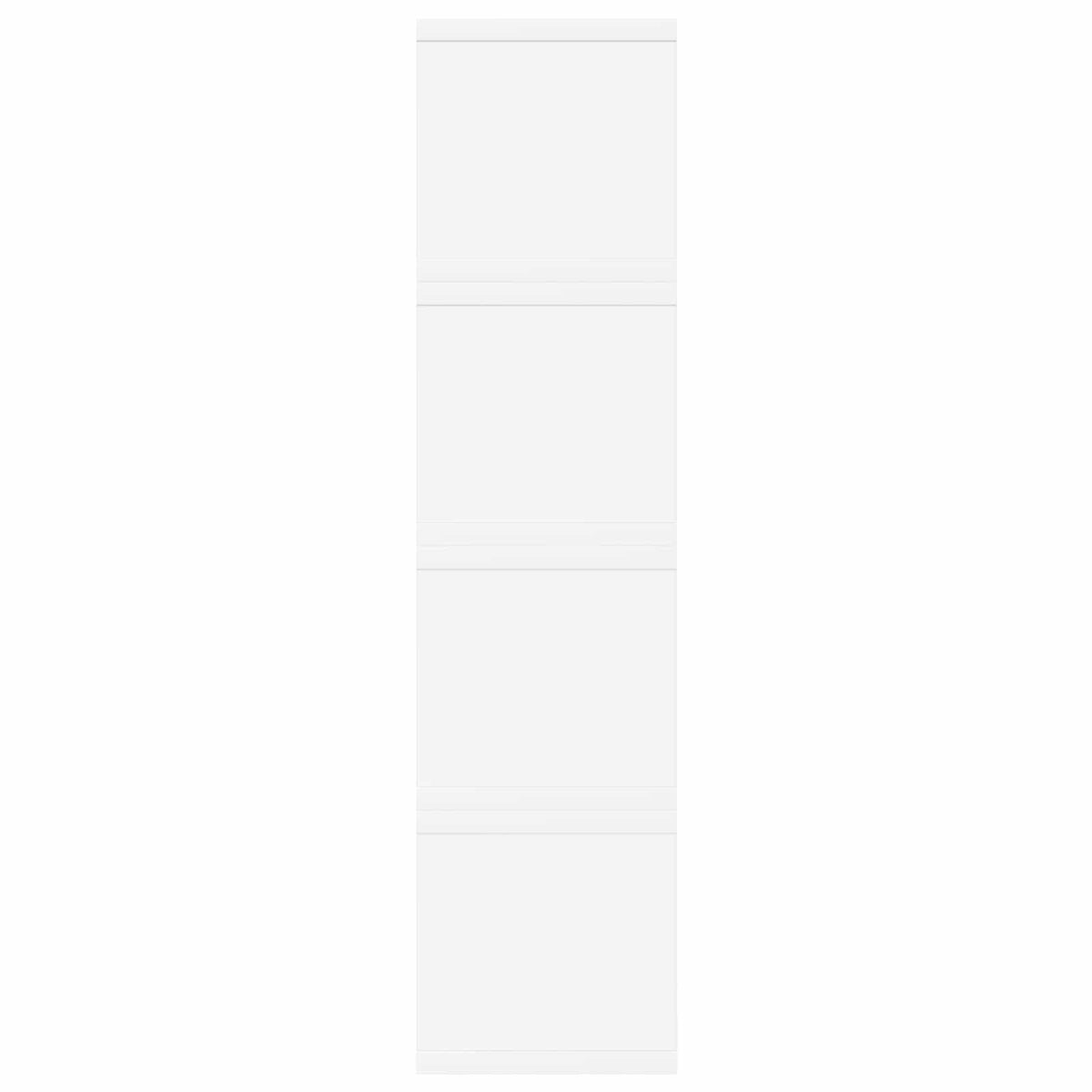 CD Opbevaringsrække 4 stk. Hvid 40 x 17 x 17 cm Konstrueret træ