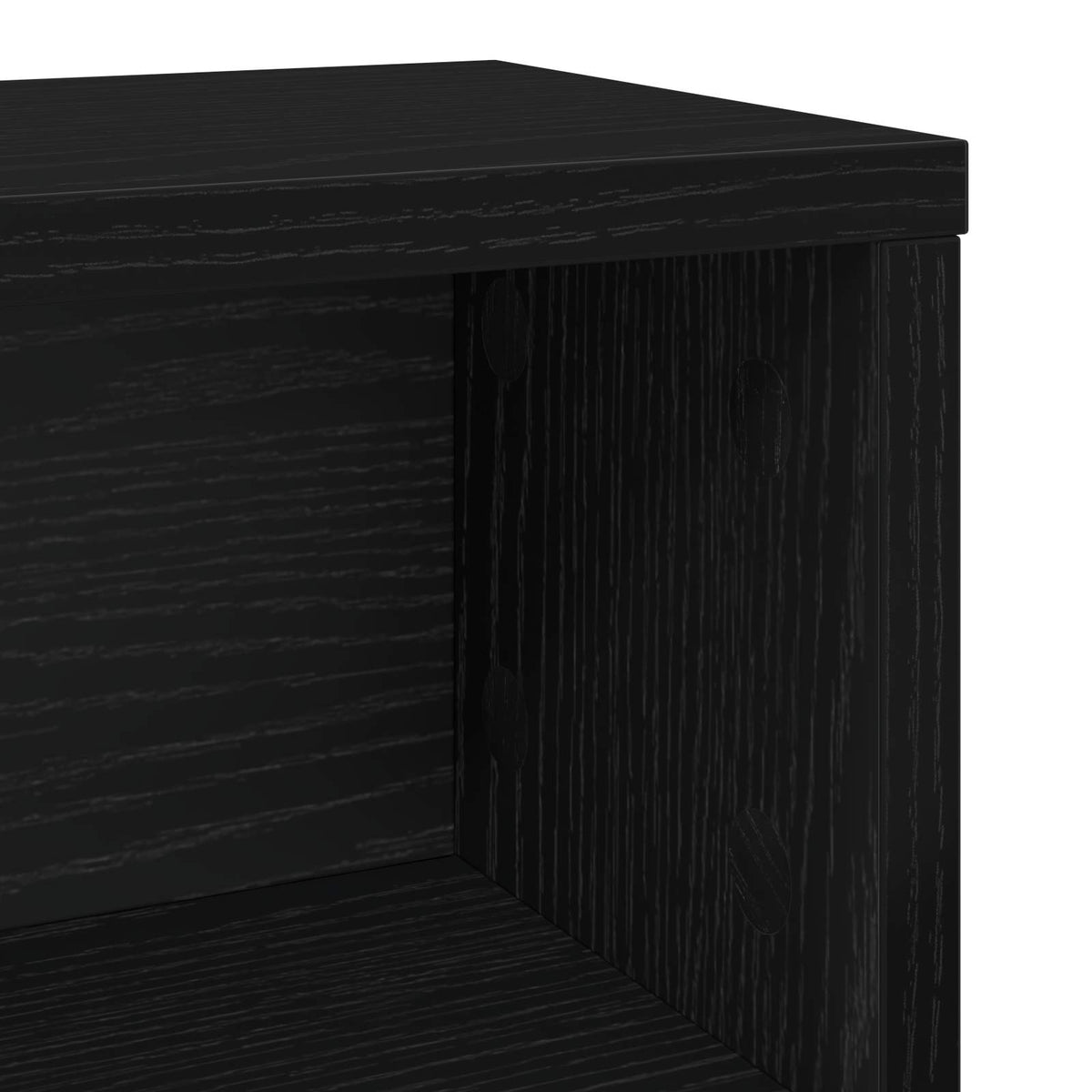 CD Opbevaringsrække Sort eg 40 x 17 x 17 cm Konstrueret træ
