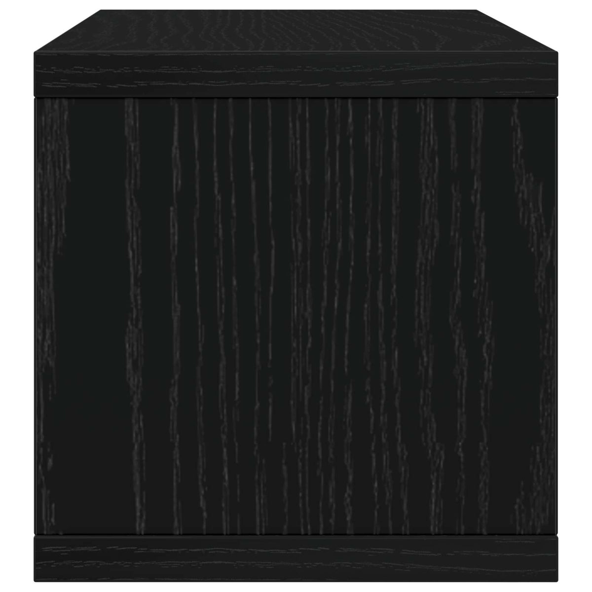 CD Opbevaringsrække Sort eg 40 x 17 x 17 cm Konstrueret træ