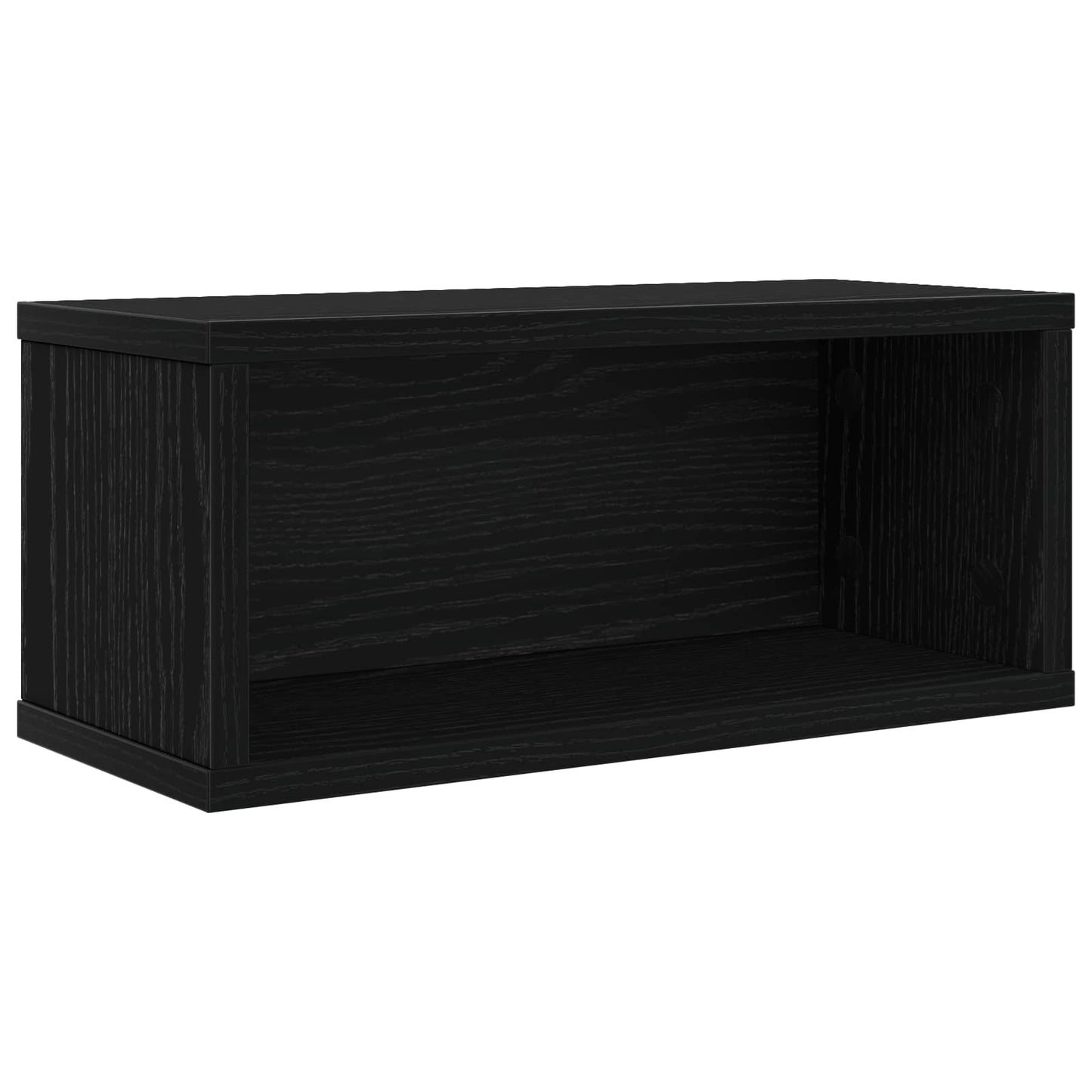 CD Opbevaringsrække 2 stk. Sort eg 40 x 17 x 17 cm