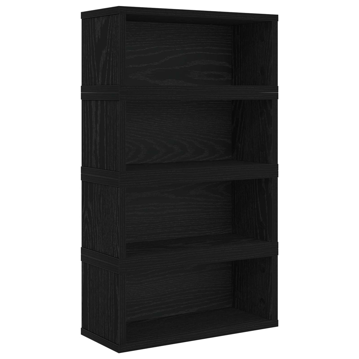 CD Opbevaringsrække 4 stk. Sort eg 40 x 17 x 17 cm