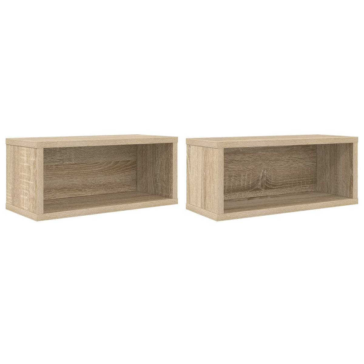 CD Opbevaringsrække 2 stk. Sonoma-eg 40 x 17 x 17 cm
