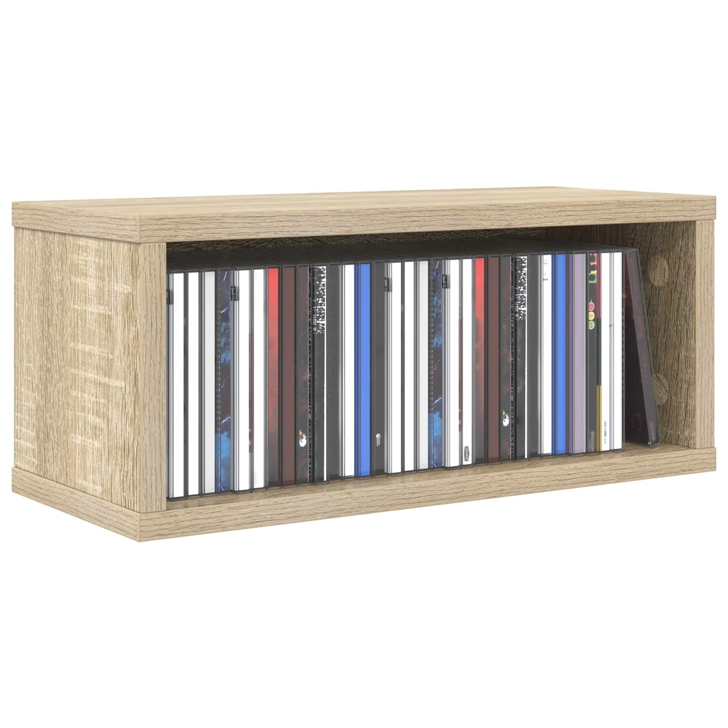 CD Opbevaringsrække 2 stk. Sonoma-eg 40 x 17 x 17 cm