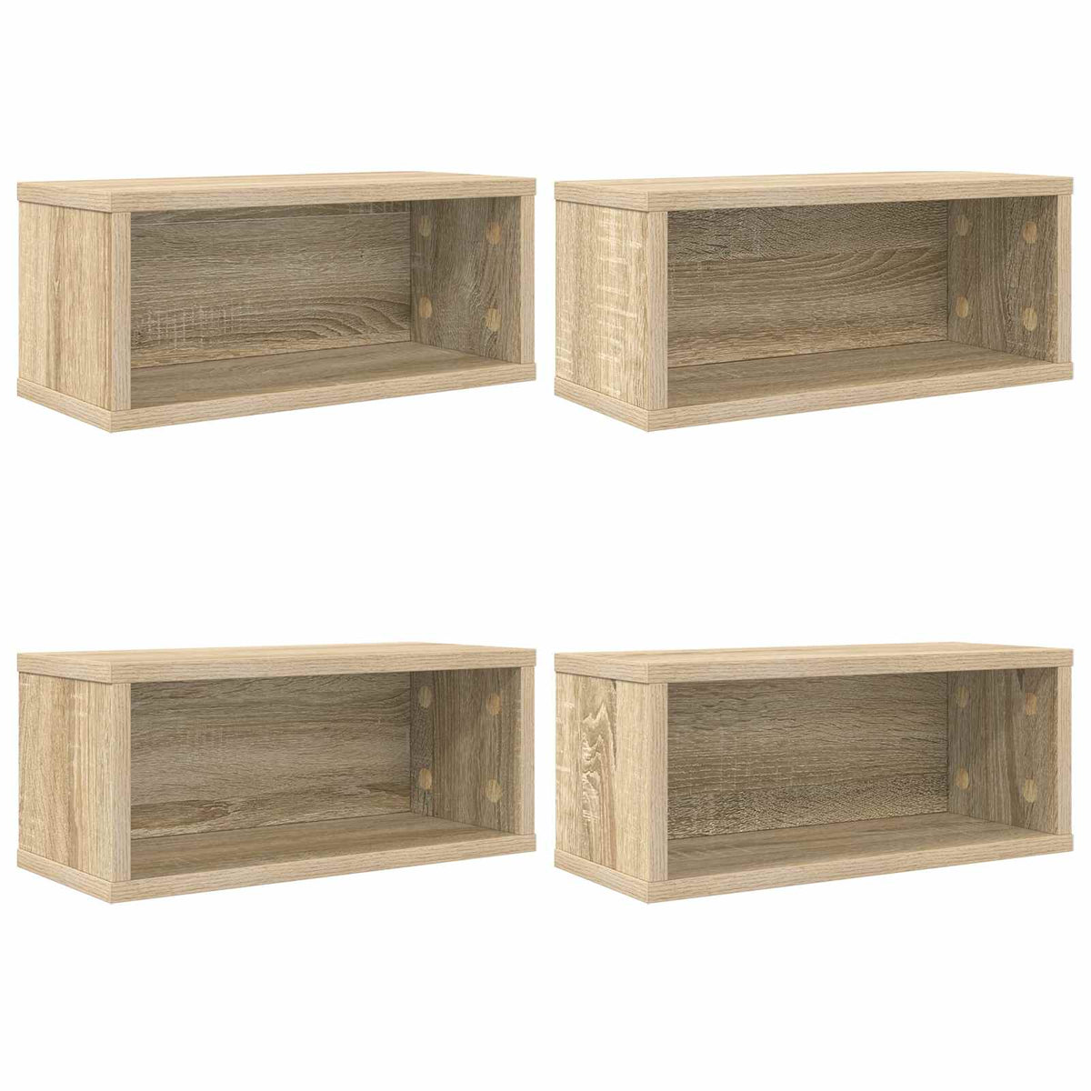 CD Opbevaringsrække 4 stk. Sonoma-eg 40 x 17 x 17 cm