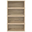 CD Opbevaringsrække 4 stk. Sonoma-eg 40 x 17 x 17 cm