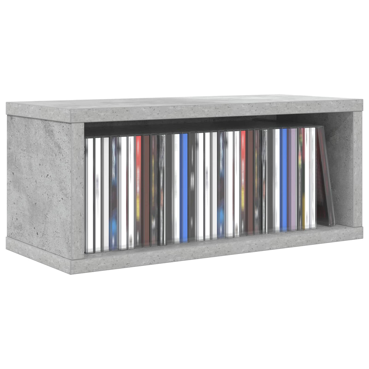 CD Opbevaringsrække 2 stk. Betongrå 40 x 17 x 17 cm