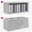 CD Opbevaringsrække 4 stk. Betongrå 40 x 17 x 17 cm