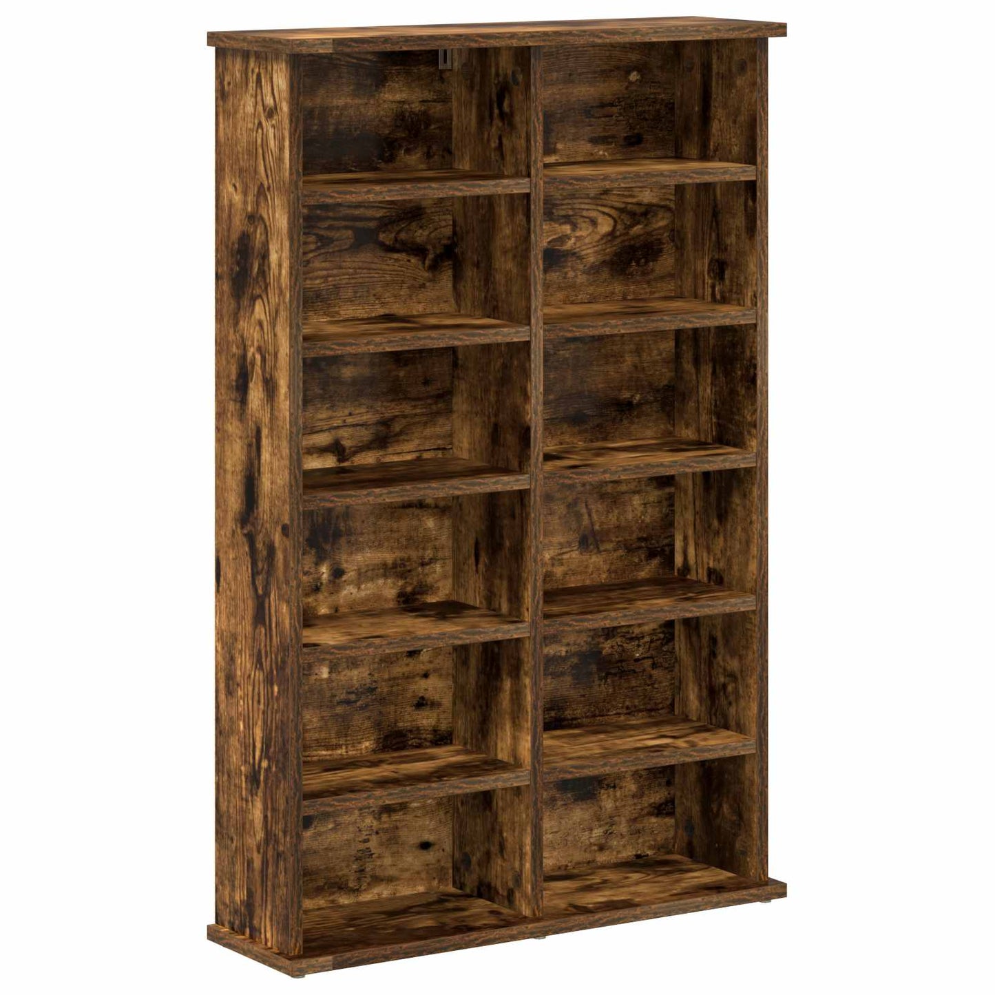 CD Skab Røget eg 60 x 17 x 92 cm Konstrueret træ