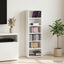 CD Skab Hvid 32 x 17 x 92 cm Konstrueret træ
