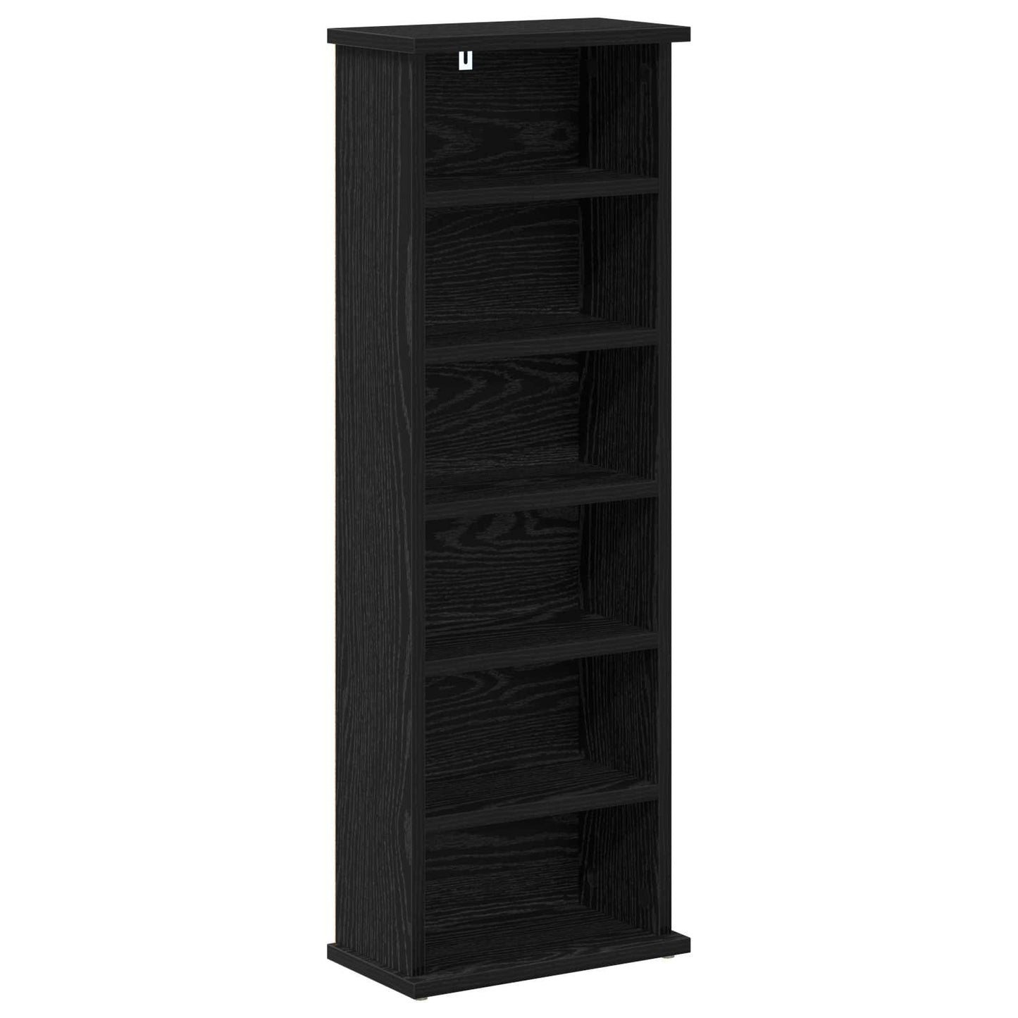CD Skab Sort eg 60 x 17 x 92 cm Konstrueret træ