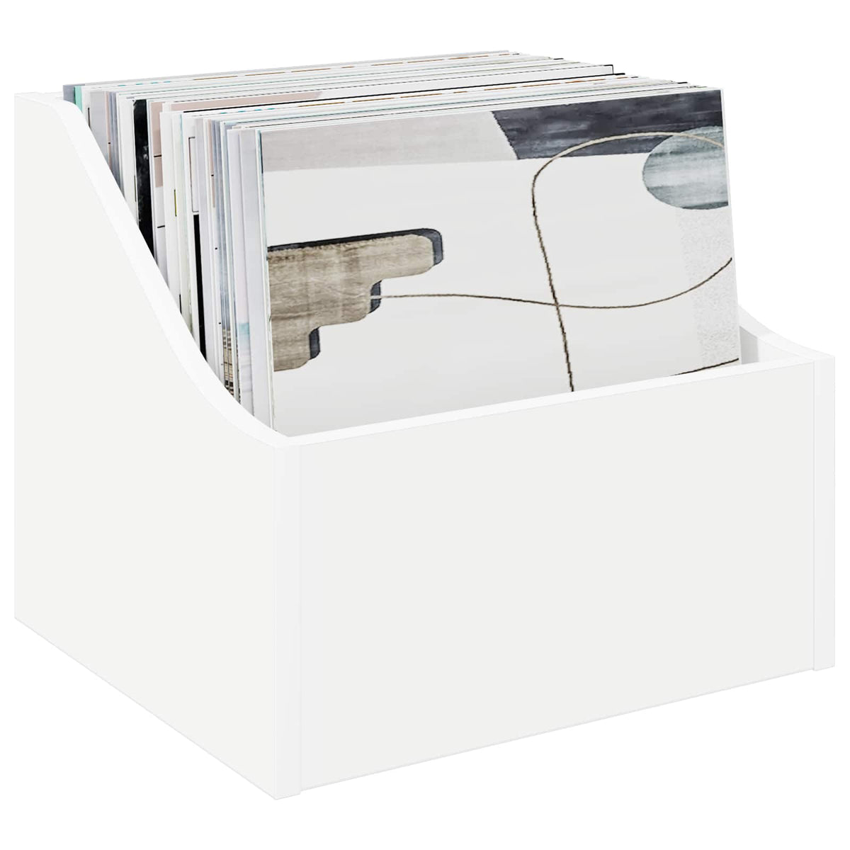LP pladeæske Hvid 37 x 33 x 32 cm Konstrueret træ