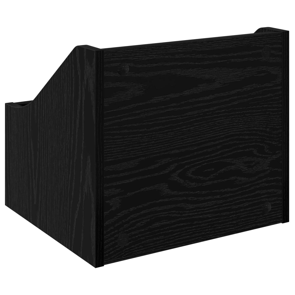 LP pladeæske Sort eg 37 x 33 x 32 cm Konstrueret træ