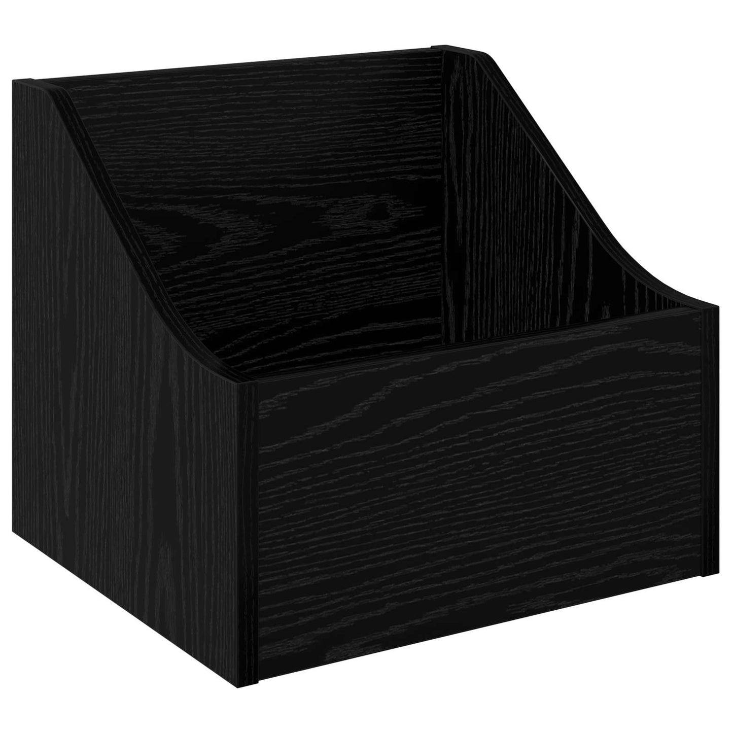 LP pladeæske 2 stk. Sort eg 37 x 33 x 32 cm Konstrueret træ