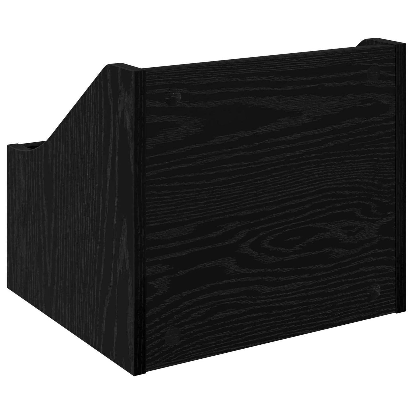 LP pladeæske 2 stk. Sort eg 37 x 33 x 32 cm Konstrueret træ