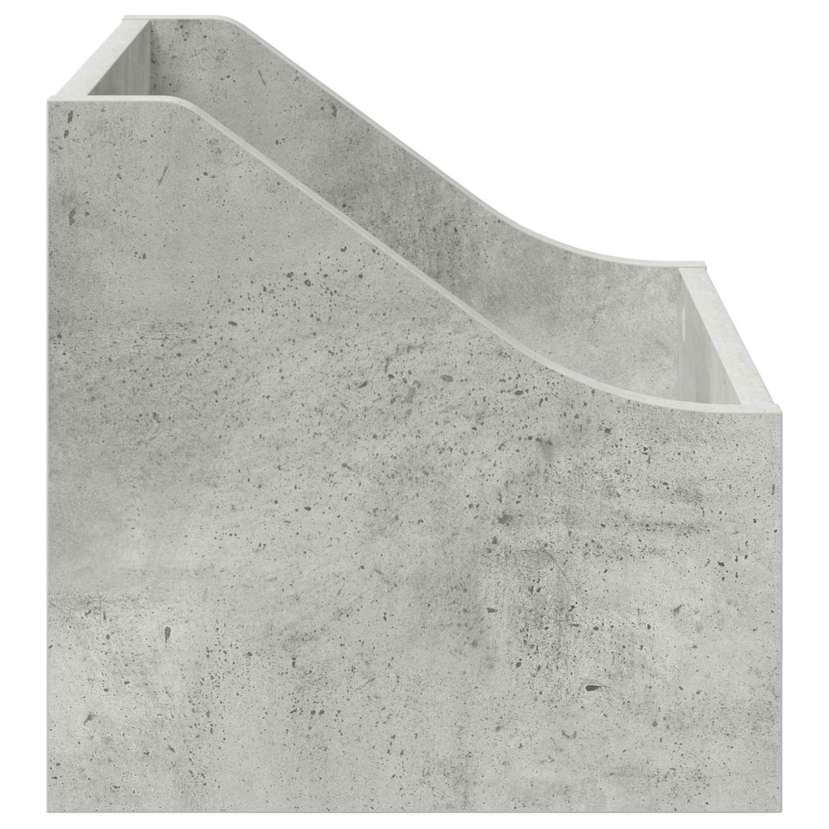 LP pladeæske Betongrå 37 x 33 x 32 cm Konstrueret træ